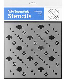 PA Essentials Stencils - Dog Pattern 6x6 1pc