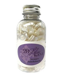 Buttons Galore Scrapbook Embellishment Bottle- Frosted Wings