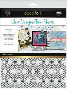 Deco Foil Clear Designer Toner Sheets - by Thermoweb 4-Pieces- Groovy