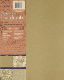 Paper Adventures Quadrants 4pgs 8 1/2 x11 in coordinating patterns Sage
