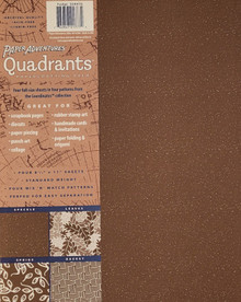 Paper Adventures Quadrants 4pgs 8 1/2 x11 in coordinating patterns Fudge Brown