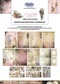 3Quarter Designs Paper & Chipboard Collections- A4 Card Collection- Classic Elegance