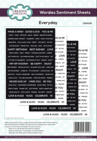 Creative Expressions A5 Wordies Sentiment Sheets- Everyday