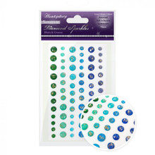 Hunkydory Glitter Diamond Sparkles Self-Adhesive- Gold Leaf- Blues and Greens