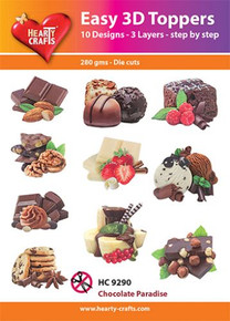 Hearty Crafts- Easy 3D Toppers Chocolate Paradise- 10 designs