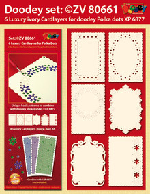 Luxury Cardlayers for Polka Dots- Includes 6 A6 Ivory Cardlayers (stickers sold separately)- Basic Patterns