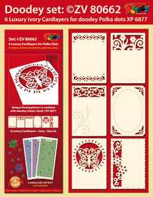 Luxury Cardlayers for Polka Dots- Includes 6 A6 Ivory Cardlayers (stickers sold separately)- Floral Patterns