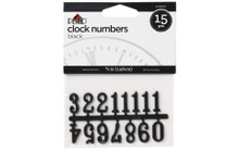 Plaid Clock Numbers- 5/8 in- Black
