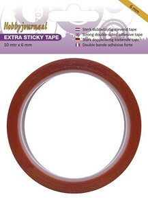 HobbyJournal Super Sticky Red-Liner Tape 6mm Extra Strong Hold