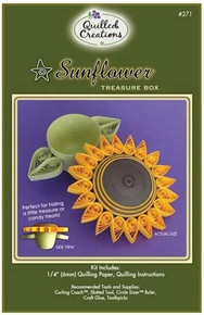Quilled Creations- Sunflower Treasure Box Miniature Quilling Kit