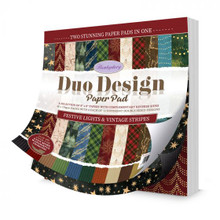 Hunkydory Crafts Duo Design Paper Pack- Festive Lights & Vintage Stripes