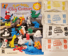 Fun-tastic Clay Critters Fimo NEW Retired Book with 4- 1oz packages of Crayola Model Magic