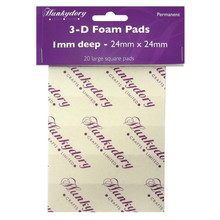 Hunkydory Foam Pads 1mm Deep 24x24mm 20 Foam Squares