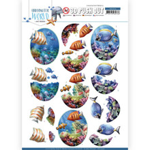 Find It Trading Amy Design 3D Push Out sheet Underwater World- Saltwater Fish