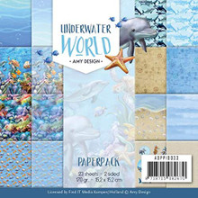 Amy Design Paper Pack 6X6, Underwater World, Double-Sided