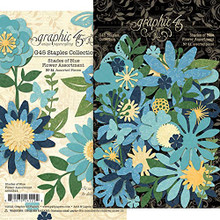 Graphic 45 Flower Assortment—Shades of Blue