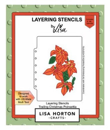 Lisa Horton Crafts- Layering Stencils- Trailing Christmas Poinsettia