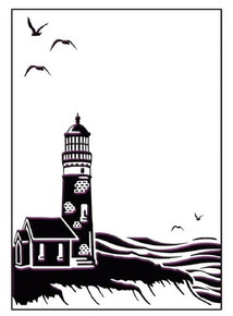 Ecstasy Crafts Coastal View Embossing Folder, 5' by 7'