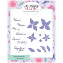 Card Making Magic Pretty Poinsettia - Set of 17