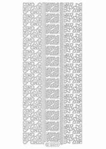 Starform LINE BORDERS & CORNERS 1223 SILVER Peel Stickers