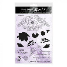 Hunkydory Crafts for The Love of Stamps- Paintdrop Posies- Sweet Clematis A5 Stamps Set- FTLS847