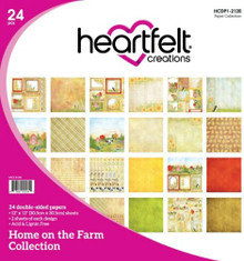 Heartfelt Creations Home on the Farm Collection 12x12 Double Sided Paper Pack HCDP12120