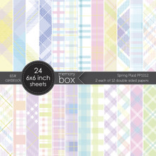 Memory Box 6x6 Spring Plaid Paper Pack 24 DS Sheets 65# card