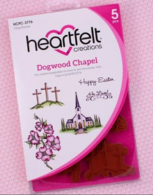 Heartfelt Creations Cling Rubber Stamp Set- Dogwood Chapel
