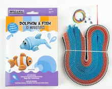 Quilled Creations Dolphin and Fish 3D Miniatures Ripple and Roll Corrugated Cardstock Quilling Kit