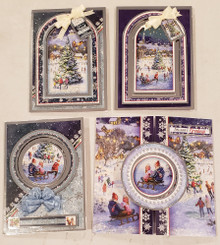 Live Stream Class Kit Christmas Sparkle SNOWY21-904 -- Hunkydory Crafts - Makes 4 Cards