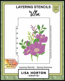 Lisa Horton Crafts- Layering Stencils- Spring Anemone