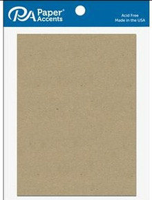 Paper Accents- Chipboard Shapes- 5.5x7.5" Rectangle- Kraft 5pc
