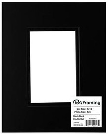 Paper Accents Framing Double Mat- Black 8x10