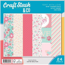 Craft Stash & Co by Katie Skilton- Sent with Love- 8x8 Paper Pack- Ditsy Print