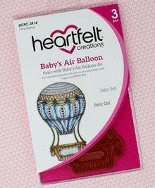 Heartfelt Creations Cling Stamps- Baby's Air Balloon