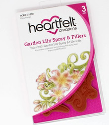 Heartfelt Creations Cling Rubber Stamp Set- Garden Lily Spray & Fillers