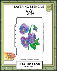 Lisa Horton Crafts- Layering Stencils- Viola