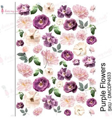 Dress My Craft Transfer Me- Purple Flowers