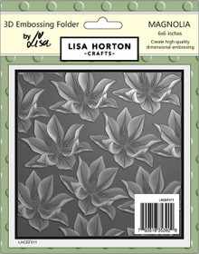 Lisa Horton Crafts- 3D Embossing Folder by Lisa- 6"x6" Magnolia