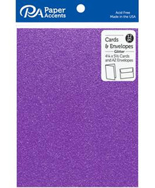 PA Paper Accents C&E 5x7 12pc Glitter Grape Jam