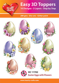 Hearty Crafts Easy 3D Toppers Easter Eggs Flowers HC11782