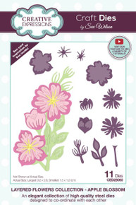 Sue Wilson Layered Flowers Collection - Apple Blossom Craft Die CED25050