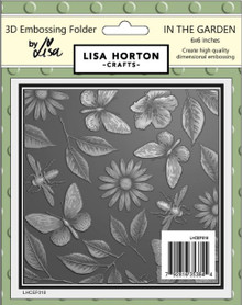 Lisa Horton Crafts- 3D Embossing Folder by Lisa- 6x6- In the Garden