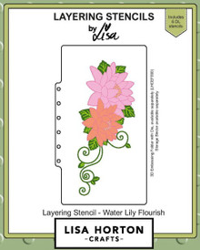 Lisa Horton Crafts- Layering Stencils- Water Lily Flourish