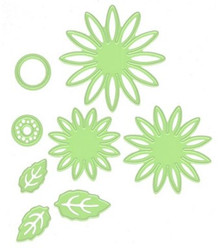 Leanne Creatief Daisy Flower and Leaves Cutting Dies 45.9630