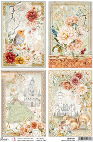 Ciao Bella Papercrafting Rice Paper- Reign of Grace Cards