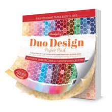 Hunkydory Crafts Duo Design Paper Pack- Rainbow Honeycomb & Candyfloss Clouds