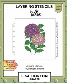 Lisa Horton Crafts- Layering Stencils- Hydrangea Blooms