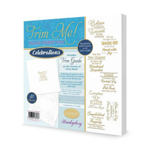 Hunkydory Crafts- Trim Me! Foiled Insert Pad - Celebrations Gold