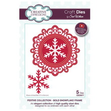 Bold Snowflake Frame Craft Die AND Midwinter's Eve Stamp
